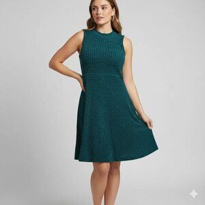 NEW Directions green & black sweater knit dress